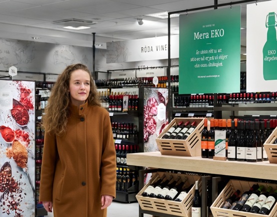 Maria Smith visits Systembolaget in Stockholm