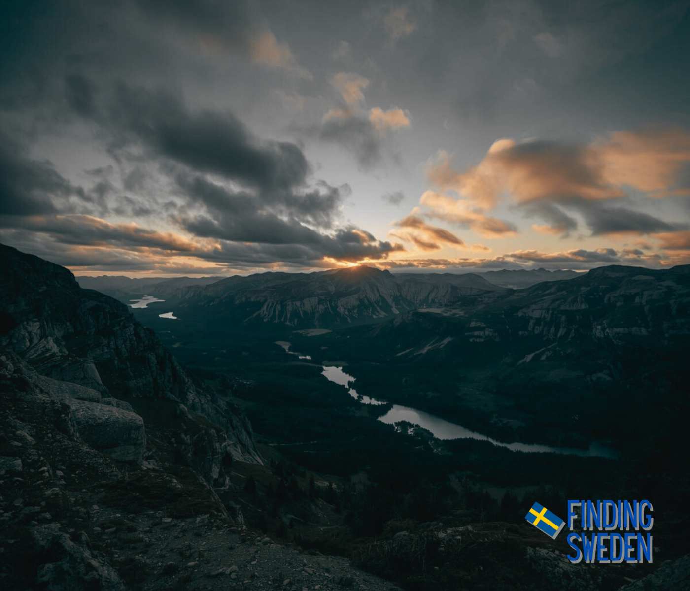 The midniught sun in Sarek national park Sweden