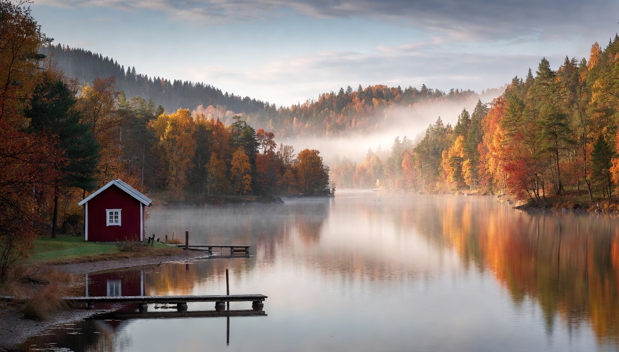 A cabin by the lake, Dalarna, Sweden