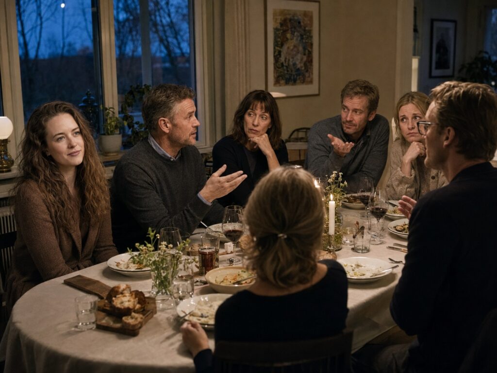 Dinner with friends in Uppsala