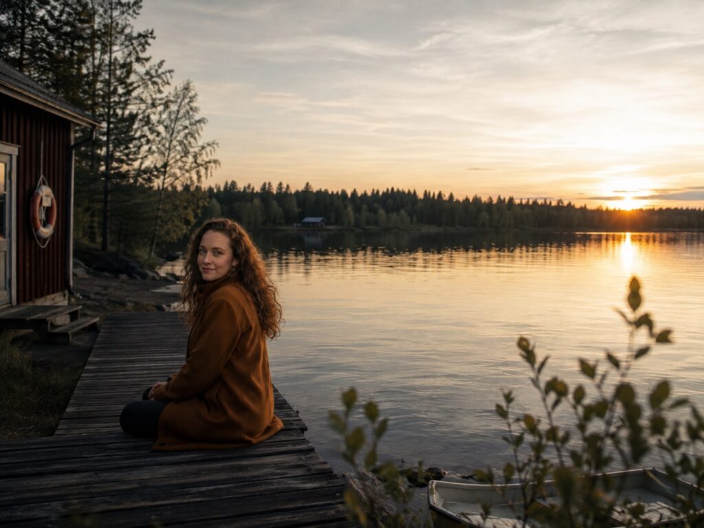 The midnight sun in Gällivare 3 am july 2026
